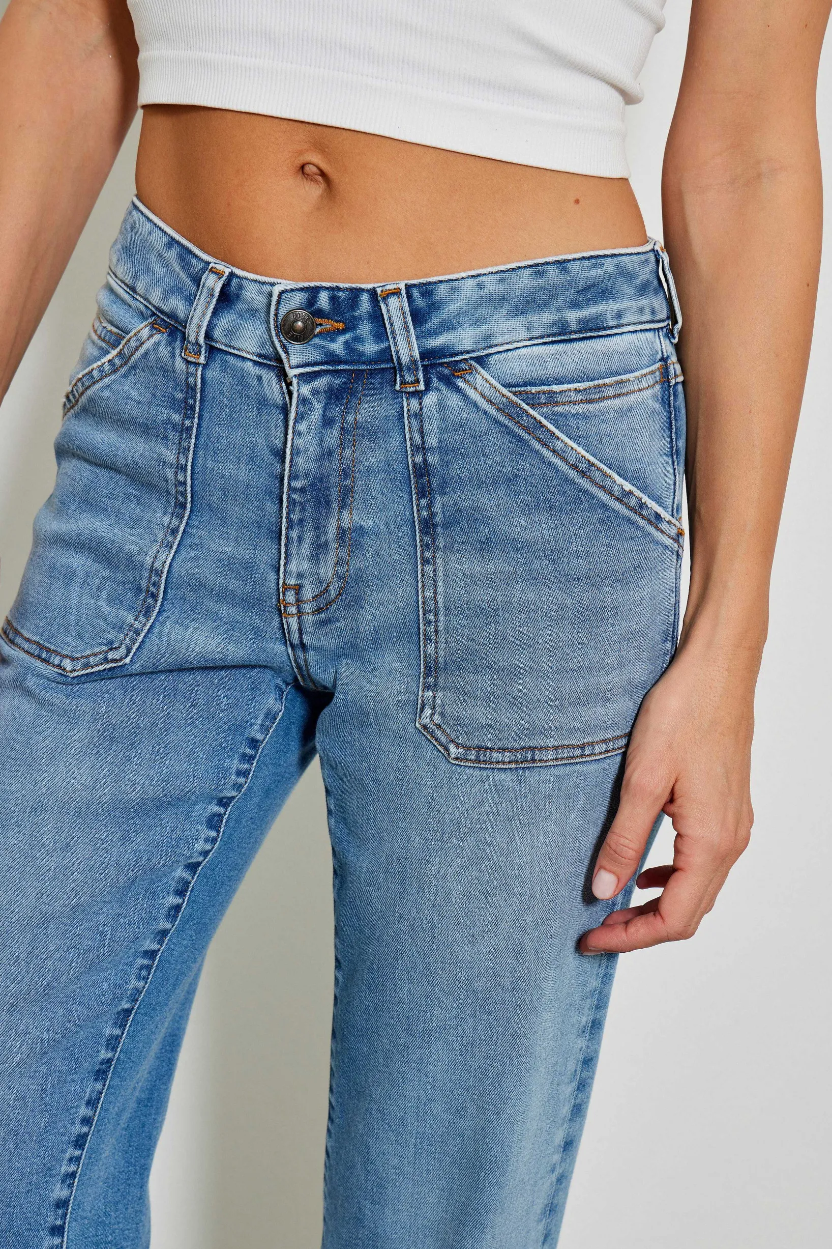 Jeans^Five Jeans 702 Lourdes Jeans Large Light Blue