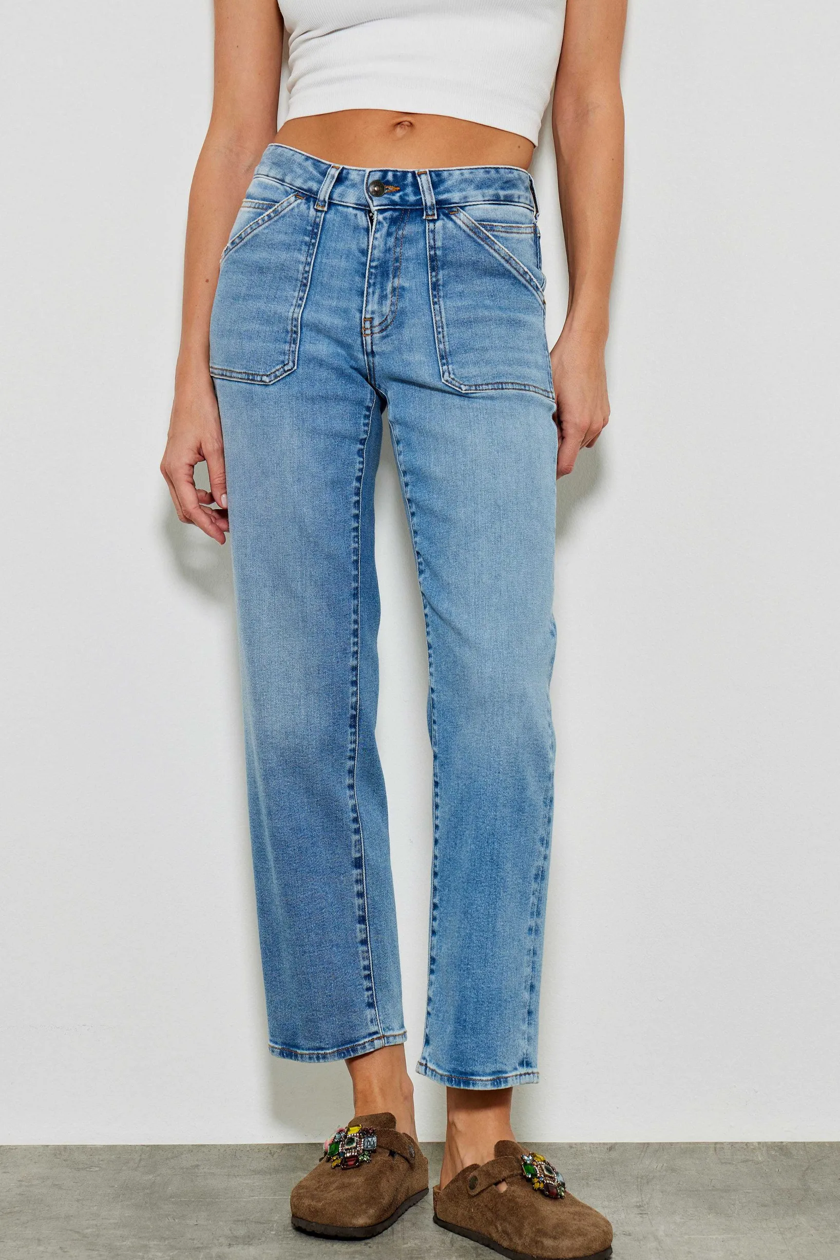 Jeans^Five Jeans 702 Lourdes Jeans Large Light Blue