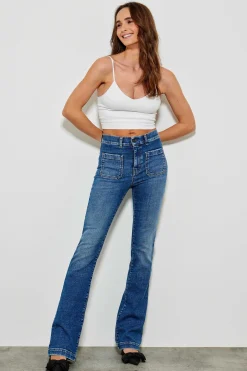 Jeans^Five Jeans 331 Luna Jeans Flare Medium Blue