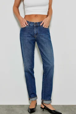 Jeans^Five Jeans 299 Tara Jeans Boyfit Medium Blue
