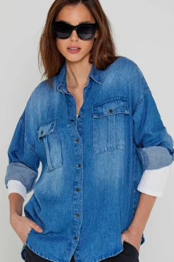 Chemises Et Blouses^Five Jeans Chemise Cecilia Blue