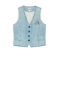 Vestes^Five Jeans Gilet Victor Light Blue