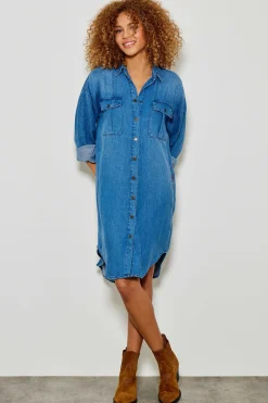 Robes^Five Jeans Robe Rym Denim Blue