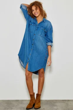 Robes^Five Jeans Robe Rym Denim Blue