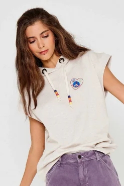 Sweats^Five Jeans Sweat Love & Peace Off White