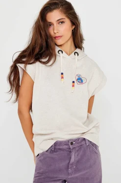 Sweats^Five Jeans Sweat Love & Peace Off White