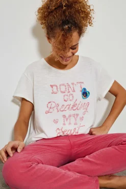 Tee-Shirts^Five Jeans Tee-Shirt Breaking My Heart White